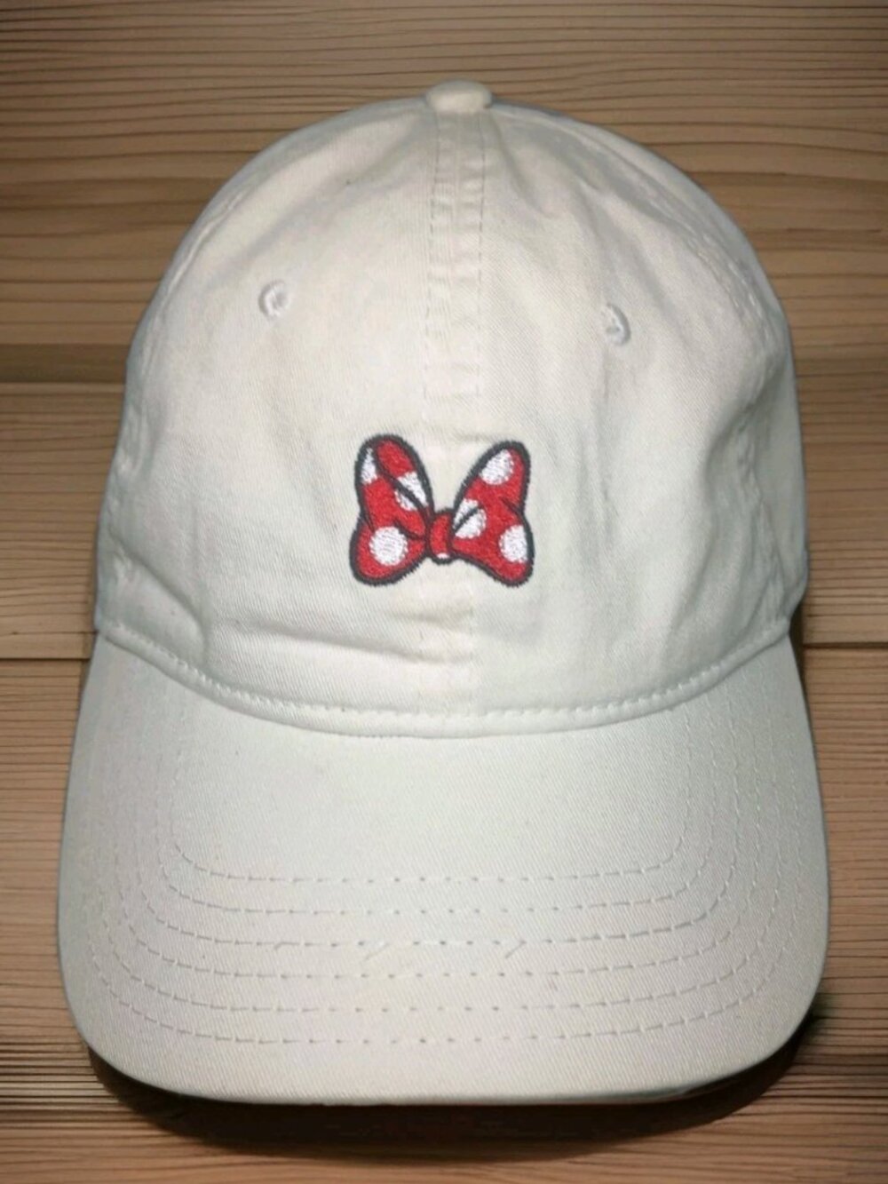 DISNEY Minnie Mouse White with Embroidered Logo Adjustable Unisex Training Cap